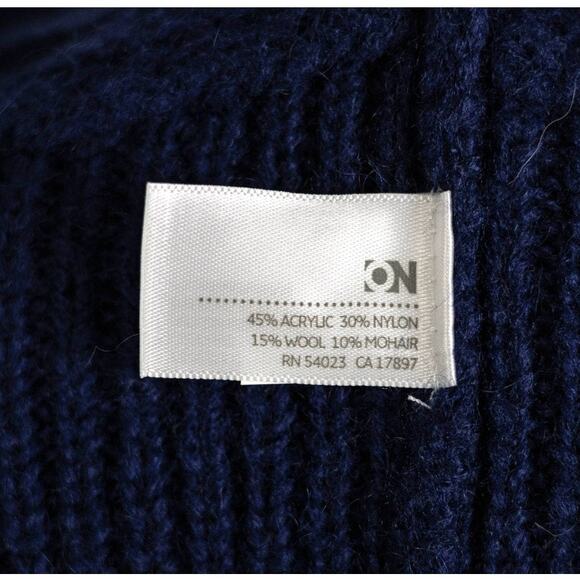 Old Navy XL Dress Sweater Cowl-Neck 3/4 Sleeves Blue - Picture 5 of 6